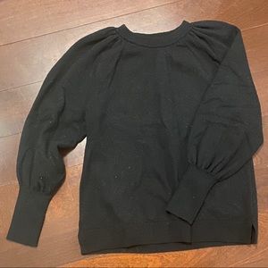 LOFT black puff sleeve sweater
